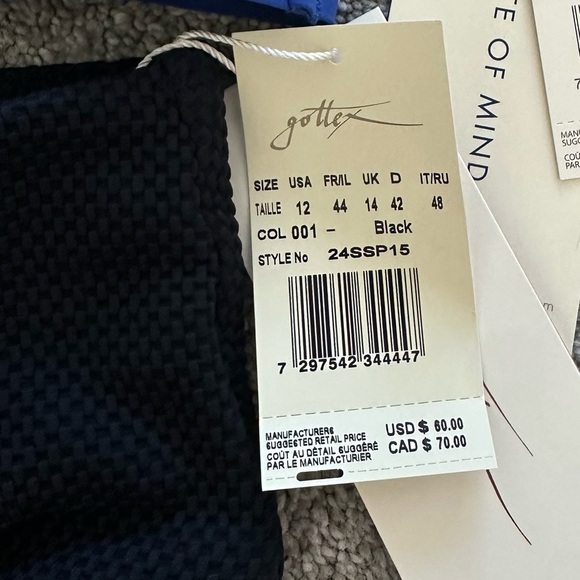 Gottex Sensual Simplicity High Waist Texture Pant Bikini Bottom Size 12 - Picture 5 of 7